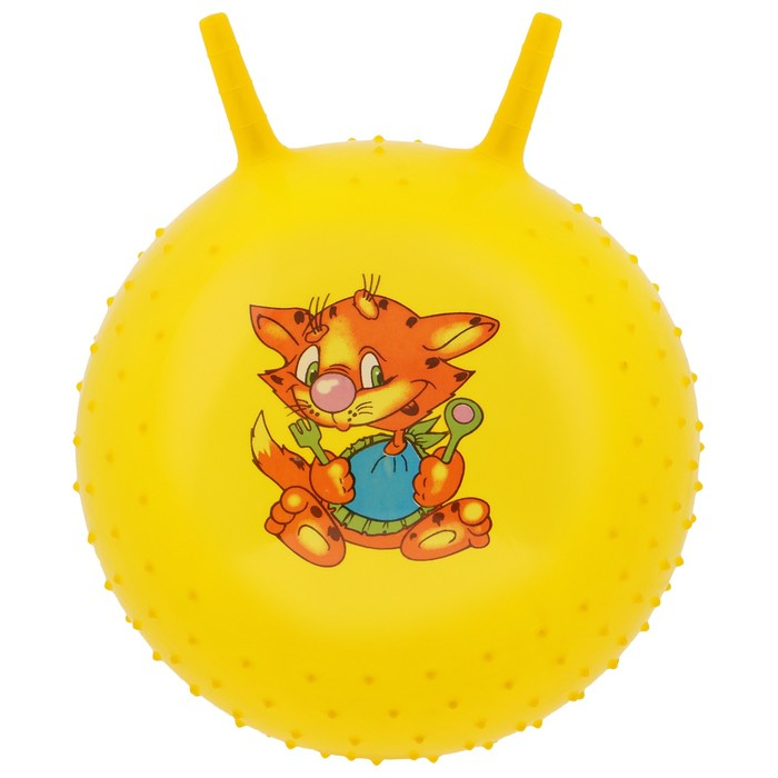 Мяч-прыгун с рожками &laquo;Счастливые улыбки&raquo;, массажный, d=45 см, 350 г, МИКС