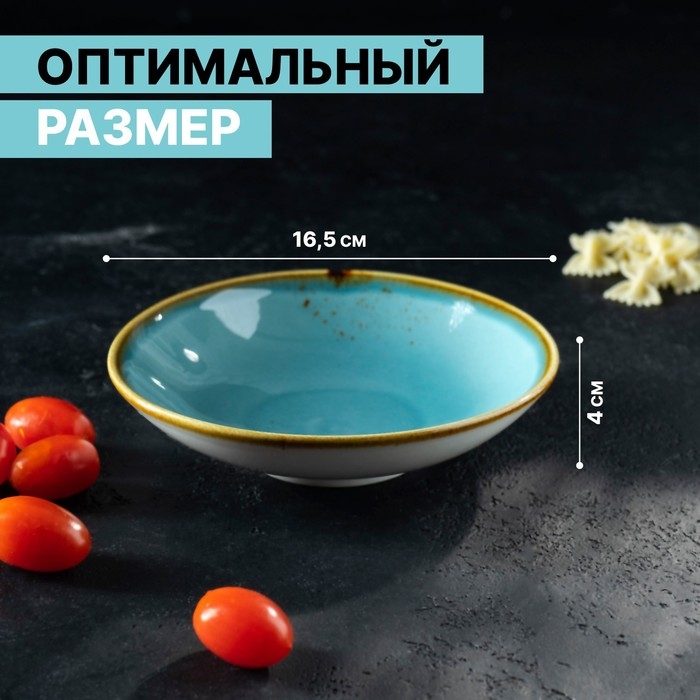 Салатник фарфоровый Magistro «Церера», 400 мл, d=16,5 см, цвет голубой Салатник фарфоровый Magistro «Церера», 400 мл, d=16,5 см, цвет голубой