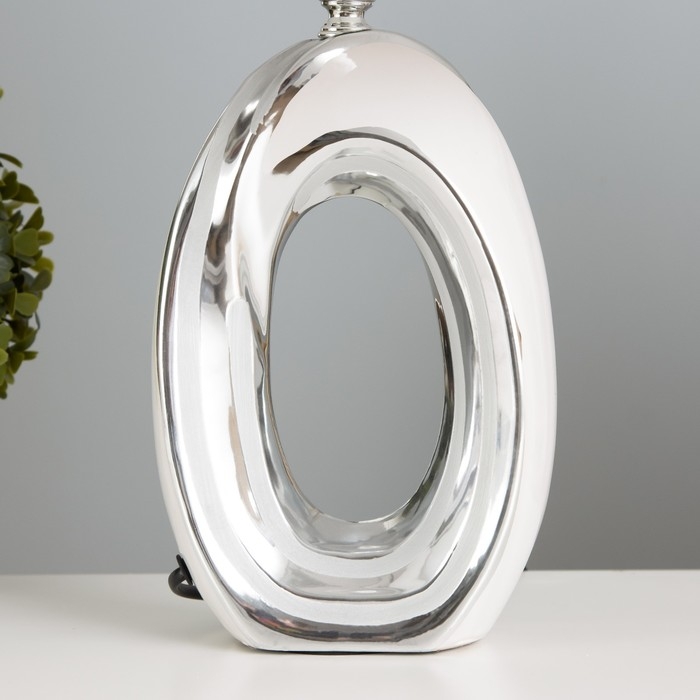 Настольная лампа "Кэтрин" Е14 40Вт бело-серебристый 25х25х40 см RISALUX