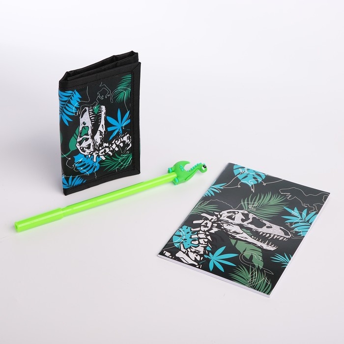 Подарочный набор для мальчика &laquo;Динозаврик&raquo;, кошелёк, блокнот, ручка