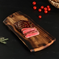 Доска разделочная в обжиге Wild Kitchen &laquo;Настоящий мужик пахнет шашлыком и дымом&raquo;, 49,5&times;25&times;2 см, цельный массив кедра