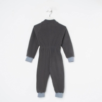 Комбинезон воротник-стойка, цвет серый, рост 98-104 см