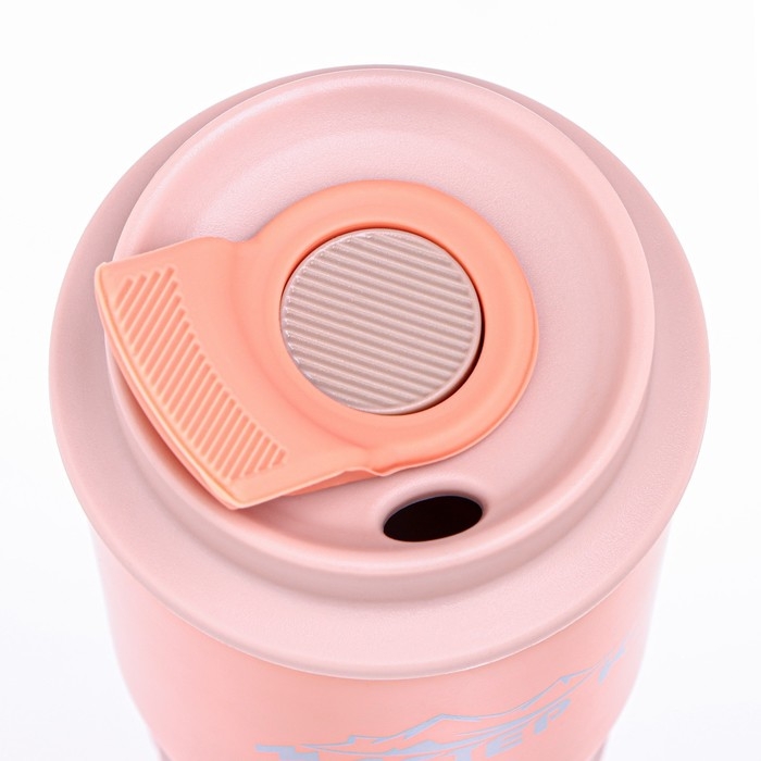 Термокружка, 360 мл, Путешествие Термокружка, 360 мл, Путешествие "Мастер К", сохраняет тепло 6 ч, розовая