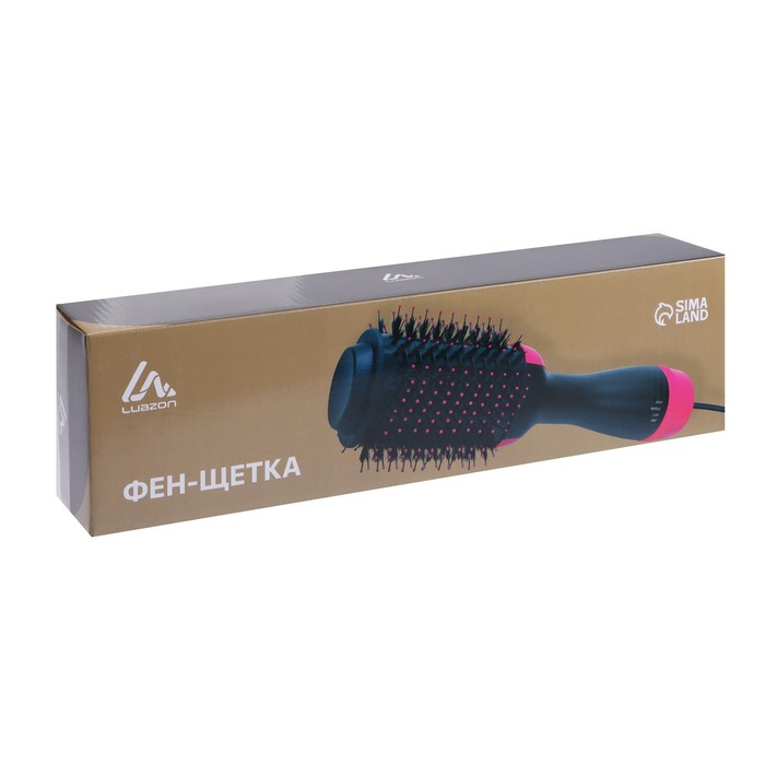 Фен-щётка Luazon LFS-04, 1000 Вт, 3 скорости, 3 режима, чёрно-розовая Фен-щётка Luazon LFS-04, 1000 Вт, 3 скорости, 3 режима, чёрно-розовая