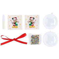 Новый год. Набор для творчества "Елочный шар" 9 см, Микки Маус Новый год. Набор для творчества "Елочный шар" 9 см, Микки Маус