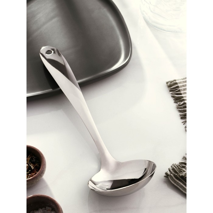Ложка разливательная из нержавеющей стали Доляна Everyday, 29&times;9 см, толщина 3 мм