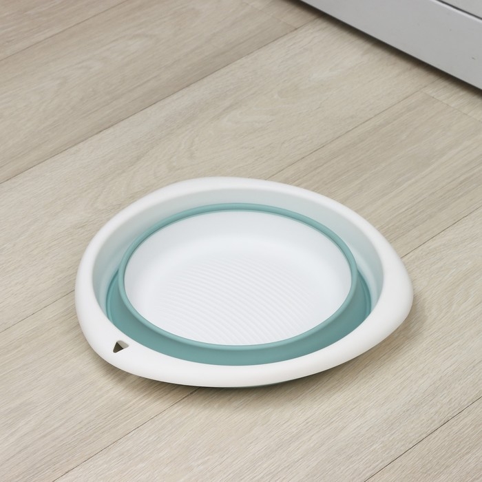 Таз складной «Флекс», 5.5 л, 32.5×33×4.5 см, цвет морская волна Таз складной «Флекс», 5.5 л, 32.5×33×4.5 см, цвет морская волна