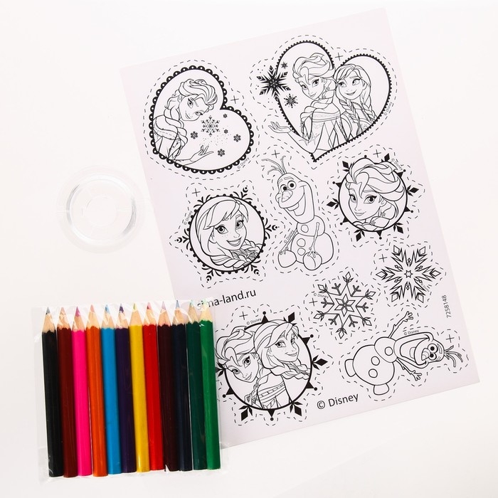 Набор для творчества &laquo;Создай украшения&raquo;, сделай 9 шармов своими руками, Холодное сердце