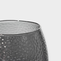 Кружка стеклянная с крышкой и ложкой Magistro &laquo;Диамант&raquo;, 450 мл, цвет серый