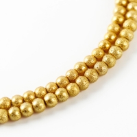 Бусины из стекла, набор 140 шт., размер 1 шт. — 6 мм, цвет жёлтое золото Бусины из стекла, набор 140 шт., размер 1 шт. — 6 мм, цвет жёлтое золото
