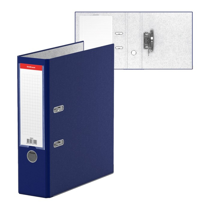 Папка&ndash;регистратор А4, 80 мм, ErichKrause "Business", с арочным механизмом, синяя