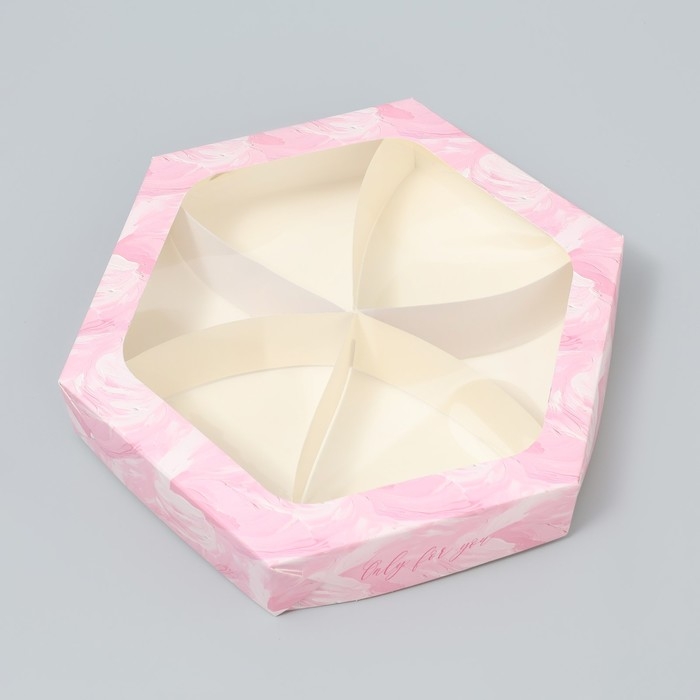 Коробка кондитерская складная, упаковка &laquo;Зефир&raquo;, 23 х 23 х 4 см