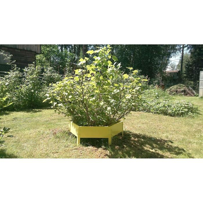 Клумба оцинкованная, d = 80 см, h = 15 см, жёлтая, Greengo Клумба оцинкованная, d = 80 см, h = 15 см, жёлтая, Greengo