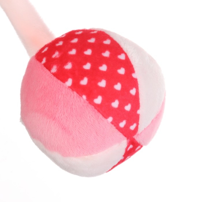 Растяжка - спираль с игрушками дуга на коляску / кроватку для малышей 0+ «Собачка Кути», розовая, Крошка Я 3489 Растяжка - спираль с игрушками дуга на коляску / кроватку для малышей 0+ «Собачка Кути», розовая, Крошка Я 3489