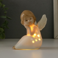 Сувенир керамика свет "Девочка-ангел сидит" 6х8х9 см Сувенир керамика свет "Девочка-ангел сидит" 6х8х9 см