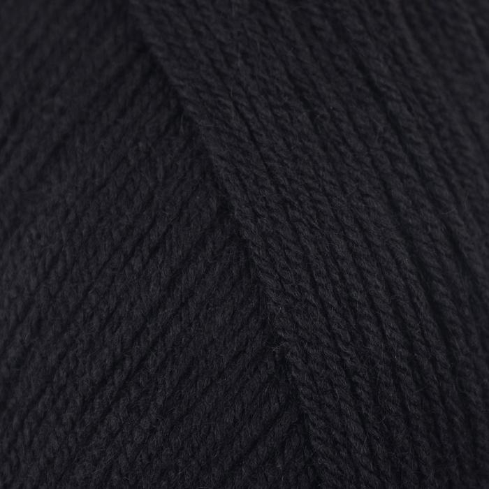Пряжа "Детская новинка" 100% акрил 200м/50гр (02-Черный)