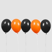Шар латексный 12" &laquo;Чёрный и оранжевый&raquo;, пастель, набор 50 шт.