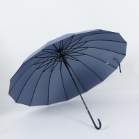 Зонт - трость полуавтоматический &laquo;Однотон&raquo;, эпонж, 16 спиц, R = 53/60 см, D = 120 см, цвет МИКС