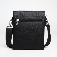 Сумка мужская через плечо TEXTURA, наружный карман, цвет чёрный