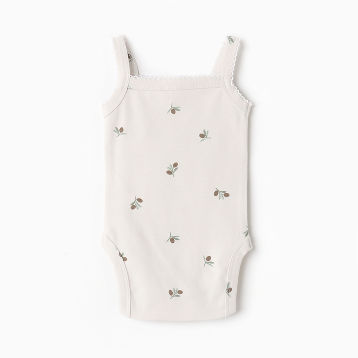 Боди-майка Крошка Я Olives, р. 74-80, молочный Боди-майка Крошка Я Olives, р. 74-80, молочный