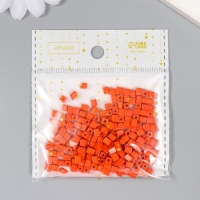 Бисер кубический стекло 4х4 мм "Яркость. Апельсин" набор 20 гр Бисер кубический стекло 4х4 мм "Яркость. Апельсин" набор 20 гр