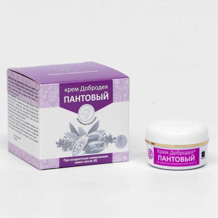Натуральный крем &laquo;Добродея&raquo;, пантовый, при возрастных изменениях кожи после 45, 25 мл