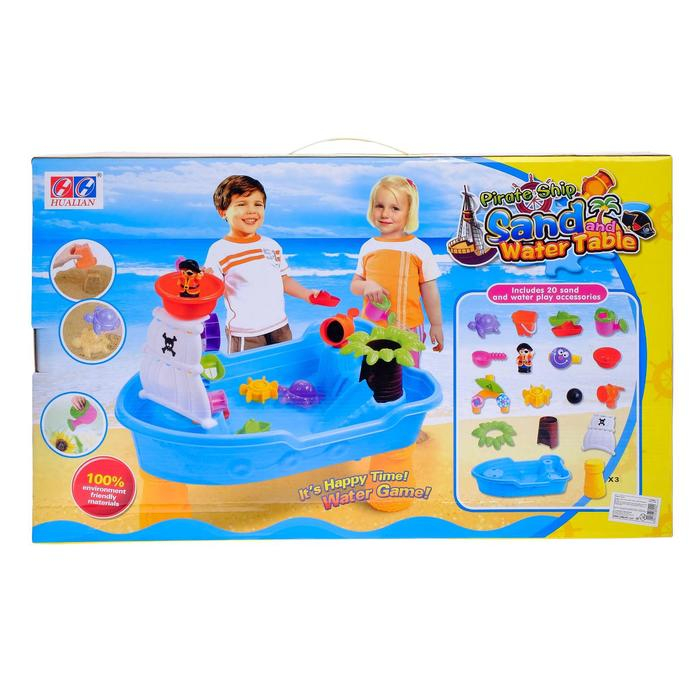 Столик игровой «Кораблик», с песочным набором, 16 аксессуаров для игры с песком и водой, объём ведра 0,25 л Столик игровой «Кораблик», с песочным набором, 16 аксессуаров для игры с песком и водой, объём ведра 0,25 л
