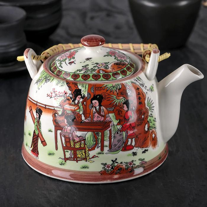 Чайник керамический заварочный с металлическим ситом &laquo;Парк&raquo;, 900 мл