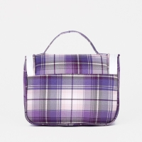 Косметичка на молнии, цвет серый/фиолетовый