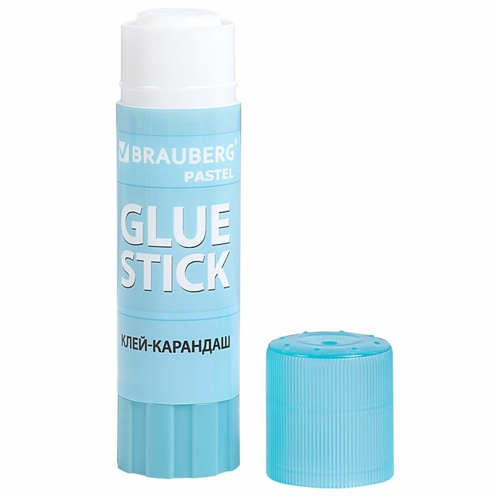 Клей-карандаш PVP 15г BRAUBERG PASTEL, Набор 4шт , блистер 271250