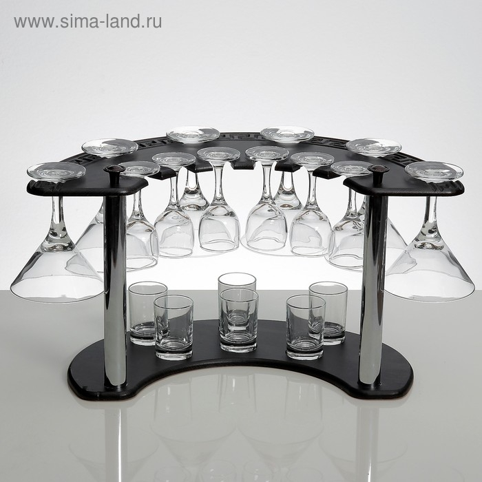 Мини-бар 18 предметов: мартини 190 мл + рюмка 55 мл + стопка 50 мл