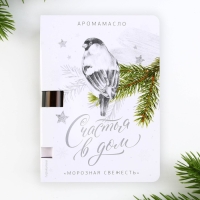 Аромамасло новогоднее на открытке &laquo;Новый год: Счастья в дом&raquo;, 5 мл, аромат свежести