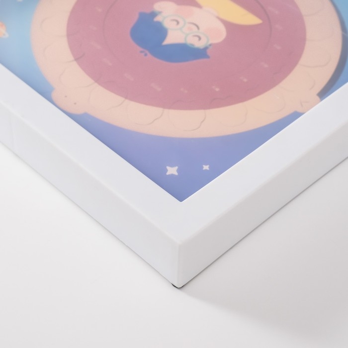 Фоторамка пластик 9х9 см Фоторамка пластик 9х9 см "Молочные зубики" голубая 2х23х27 см