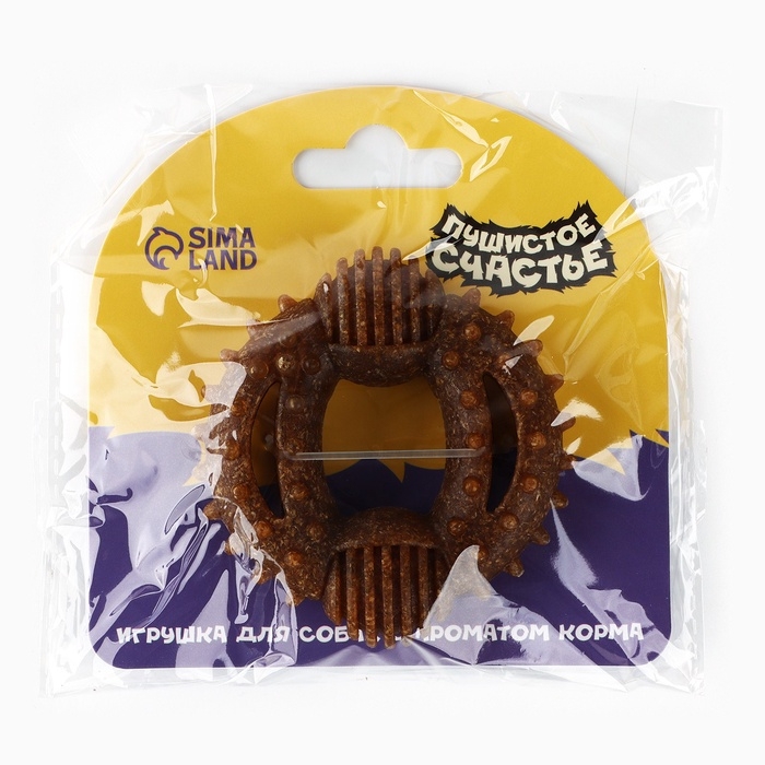 Игрушка для собак жевательная со ароматом корма «Шестеренка», 9 х 4.5 см Игрушка для собак жевательная со ароматом корма «Шестеренка», 9 х 4.5 см