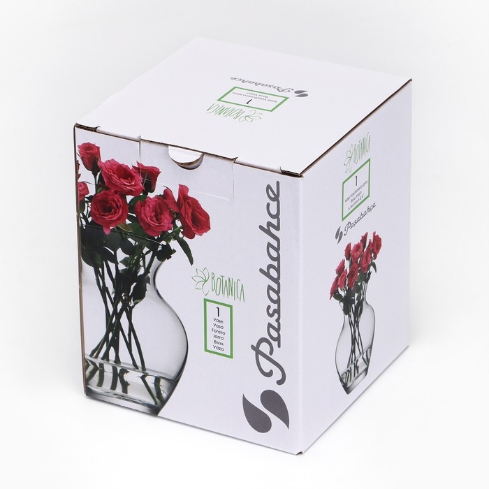 Ваза для цветов &laquo;Линия&raquo; стеклянная, прозрачная, 14,4 см, 700 мл.