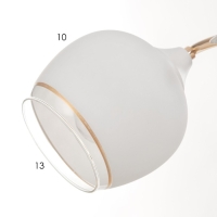 Люстра потолочная Кимберли 3хE27 40Вт Золото, белый Люстра потолочная Кимберли 3хE27 40Вт Золото, белый