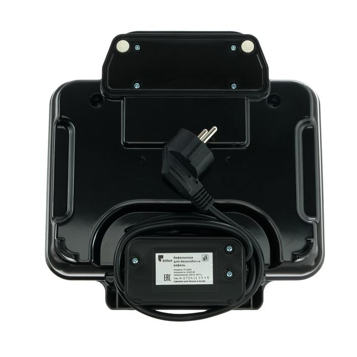 Вафельница электрическая Kitfort КТ-1620, 1000 Вт, бельгийские вафля, черная Вафельница электрическая Kitfort КТ-1620, 1000 Вт, бельгийские вафля, черная