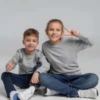 Свитшот Toima Kids серый меланж, 6 лет