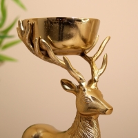 Подсвечник "Олень" алюминий 19х12х28 см Подсвечник "Олень" алюминий 19х12х28 см