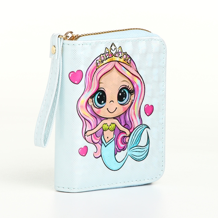 Кошелёк на молнии, цвет голубой Кошелёк на молнии, цвет голубой