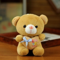 Мягкая игрушка &laquo;Медведь с сердцем&raquo;, на брелоке, 12 см, цвет МИКС