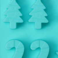 Форма для конфет и шоколада новогодняя Доляна &laquo;Новый год&raquo;, силикон, 21,5&times;10 см, 12 ячеек, цвет бирюзовый