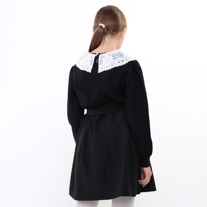 Джемпер школьный для девочки, цвет черный, рост 140 см