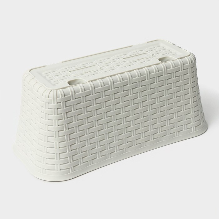 Ящик балконный «Ротанг», 38,5 см, цвет белый Ящик балконный «Ротанг», 38,5 см, цвет белый