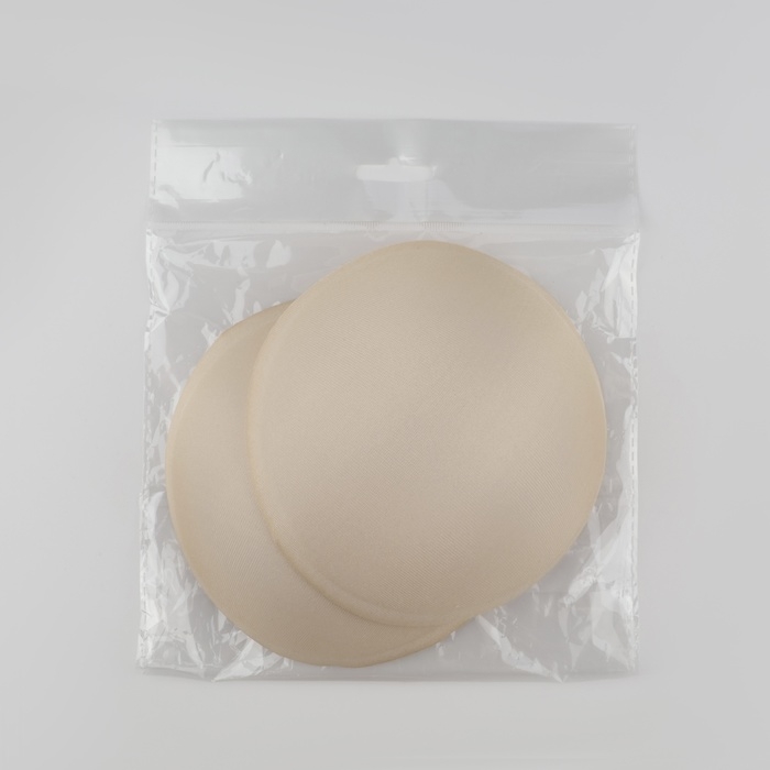 Чашки для бюстгальтера &laquo;Круг&raquo;, 2XL (52), d = 16,5 см, пара, цвет бежевый