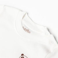 Лонгслив детский, цвет молочный, рост 80 см