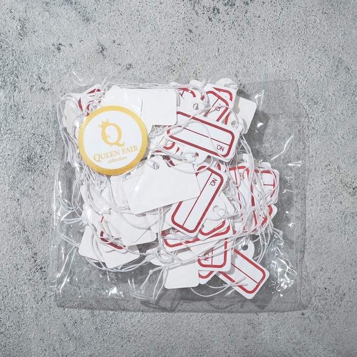 Ценник набор 100 шт. 2,1&times;3,1, цвет бело-медный