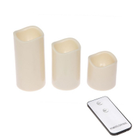 Свеча светодиодная &laquo;Пламя&raquo;, с пультом, набор 3 шт.