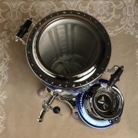 Набор &laquo;Жостово на синем&raquo;, рюмка, 3 предмета, самовар 3 л, заварочный чайник 0,7 л, поднос