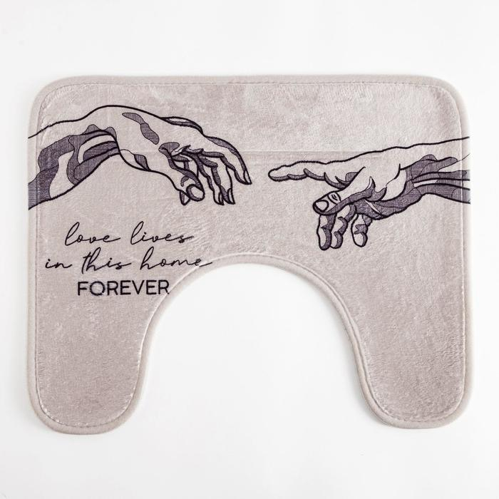 Набор ковриков для ванной Этель Набор ковриков для ванной Этель "Forever" 2 шт, 80х50 см, 50х40 см, велюр